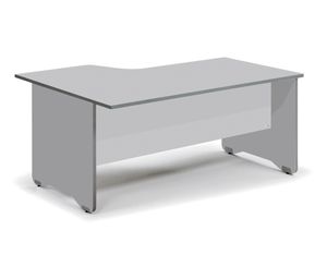 Mesa de oficina serie work con forma de l derecha 180x120 aluminio-gris