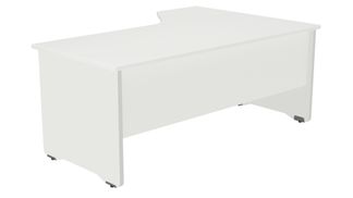 Mesa de oficina serie work con forma de l izquierda 160x120 blanco-blanco