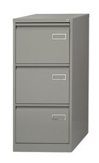 Archivador metalico 3 cajones ral 9006 gris. medida:  47x101,6x62,2cm -largo x alto x