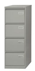 Archivador metalico 4 cajones ral 9006 gris. medida:  47x132,1x62,2cm -largo x alto x