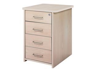 rocada Table-height - Pedestal - 4 cajones - melamina - verde haya, aluminio