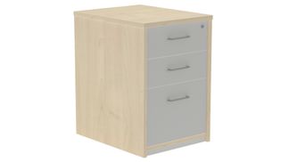 Cajonera buck 2 cajones + carpetero laterales roble  techo + frente  gris