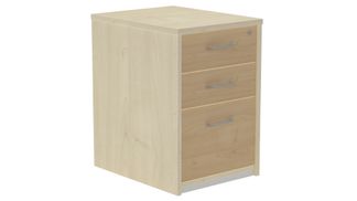 Cajonera buck 2 cajones + carpetero. laterales roble  techo + frente   roble