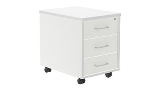 Cajonera buck movil 3 cajones color: estructura blanca - frontal  blanco