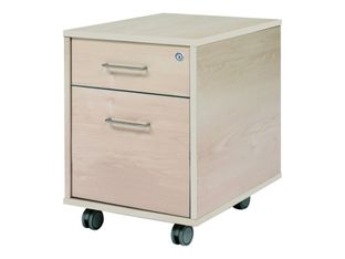 rocada - Pedestal - móvil - 2 cajones - melamina - verde haya, aluminio