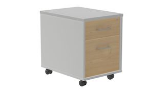 Cajonera buck movil 1 cajon + carpetero color: estructura aluminio  frontal roble