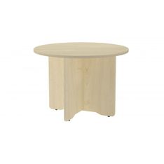Mesa de reuniones redonda 100cm de diametro altura 72cm color: pata haya- tablero haya