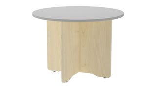 Mesa de reuniones redonda 100cm de diametro altura 72cm color: pata antracita tablero