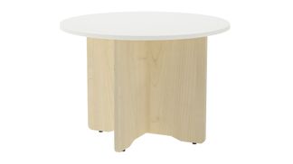 Mesa de reuniones redonda 120cm de diametro altura 72cm color: pata antracita  tablero