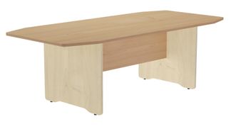 Mesa de reuniones 220x100x72cm. color: pata haya  tablero roble