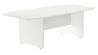 Mesa de reuniones 220x100x72cm. color: pata blanca  tablero blanco