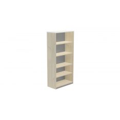 Armario estanteria alto sin puertas 195x90x45 estructura haya tapa blanco