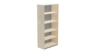 Armario estanteria alto sin puertas 195x90x45 estructura roble tapa blanco