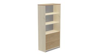 Armario alto carpetero 195x90x45 estructura haya frontales roble