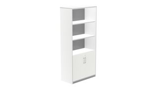 Armario alto con puertas bajas 195x90x45 estructura blanca puertas blanco