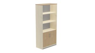 Armario alto con puertas bajas 195x90x45 estructura roble puertas roble