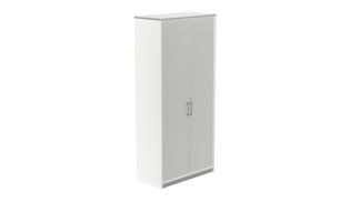 Armario alto con puertas 195x90x45 estructura blanca puertas totales gris