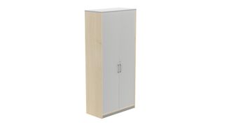 Armario alto con puertas 195x90x45 estructura roble puertas totales gris