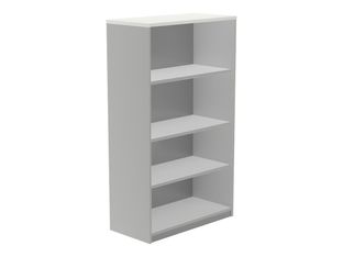 rocada STORE - Librería - 3 baldas - melamina - blanco, aluminio