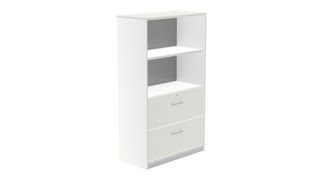 Armario medio carpetero 156x90x45 estructura blanca frontales blanco