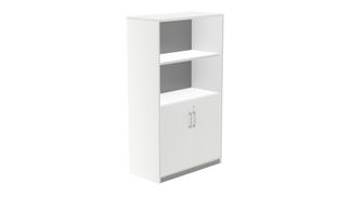 Armario medio con puertas bajas 156x90x45 estructura blanca puertas blanco