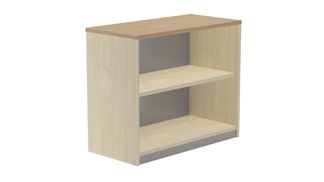 Armario estanteria bajo sin puertas 78x90x45 estructura haya tapa roble