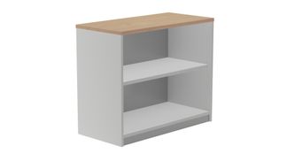 Armario estanteria bajo sin puertas 78x90x45 estructura aluminio tapa roble