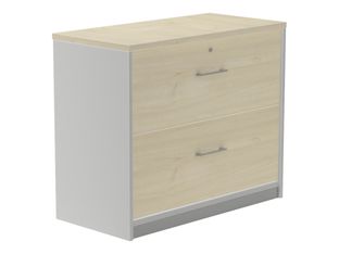 rocada STORE - Armario de cajones - 2 cajones - melamina - verde haya, aluminio