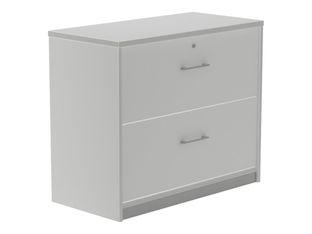 rocada STORE - Armario de cajones - 2 cajones - melamina - gris, aluminio
