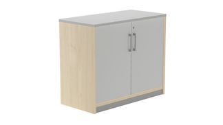 Armario bajo con puertas 78x90x45 estructura roble puertas gris
