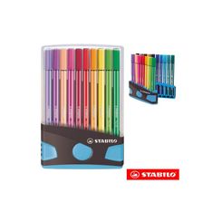 Estuche 20 stabilo pen 68 colorparade antracita-azul