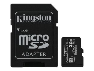 Kingston Canvas Select Plus - Carte mémoire flash (adaptateur microSDHC - SD inclus(e)) - 32 Go - microSDHC UHS-I