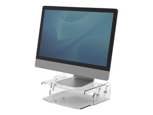 Fellowes Clarity Adjustable Monitor Riser - base - para Monitor - transparente