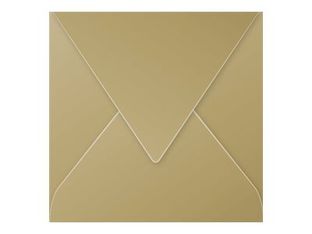 Clairefontaine Pollen - Enveloppe - 165 x 165 mm - en pointe - côté ouvert - imprimable - or - pack de 20