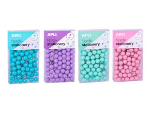 Apli Agipa Nordik - 100 épingles à tête ronde - 20 mm - disponible dans différentes couleurs