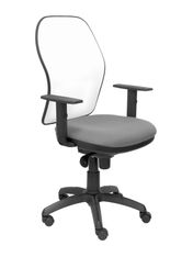 Silla  jorquera malla blanca asiento gris claro