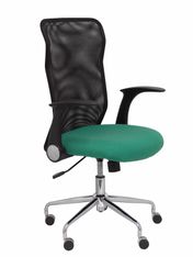 Silla minaya respaldo malla negro asiento bali verde