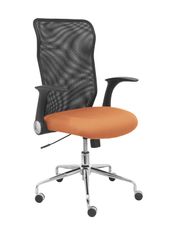 Silla minaya respaldo malla negro asiento bali marr?n