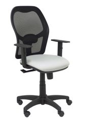 Silla alocn malla negra asiento bali gris brazos regulables