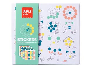 Apli Kids - Boîte de gommettes géométriques - animaux