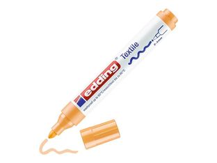 edding 4500 - Marqueur - permanent - pour textile - orange clair - encre pigmentée à base d'eau - 2-3 mm