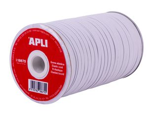 APLI kids - Bande élastique - 5 mm x 100 m - blanc