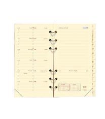 Recharge pour organiseur Timer 17 Pocket - 1 semaine sur 2 pages - 9 x 17 cm - papier ivoire - Quo Vadis