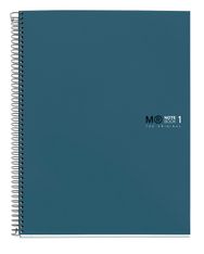 Notebook The Original, Couverture rigide, A5, lignes horizontales, 80 feuilles de 1 couleur, Miquelrius, Océan.