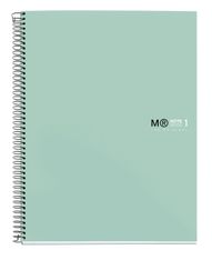 Notebook The Original, Couverture rigide, A4, lignes horizontales, 80 feuilles de 1 couleur, Miquelrius, Aqua.