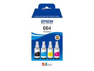 Epson EcoTank 664 - pack de 4 - noir, jaune, cyan, magenta - réservoir d'encre original