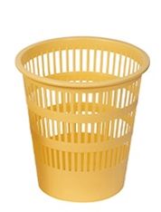 Papelera amarillo pastel