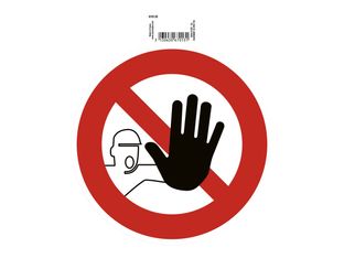Exacompta - Pictogramme - accès interdit - 200 x 200 mm - rouge