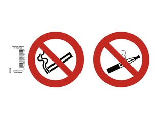Exacompta - Pictogramme - interdit de vapoter/fumer - 100 x 100 mm - rouge