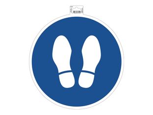 Exacompta - Pictogramme - arrêt obligatoire - 350 x 350 mm - bleu